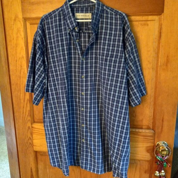 Bit & Bridle Mens 2XT Cotton Blend Short Sleeve Button Down Shirt - Picture 1 of 7